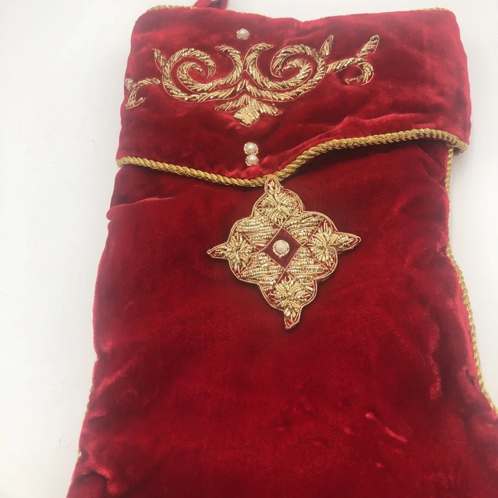 Christmas Stocking‎ Aldik Made In India Top 100% Viscose Lining Filling 100% Cot